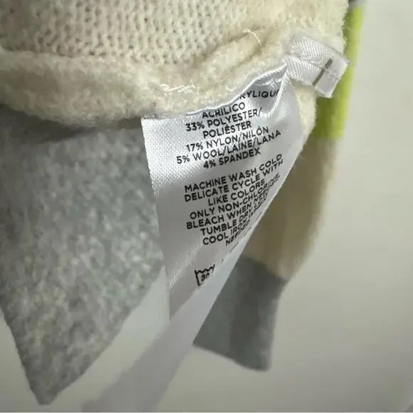 LOFT Striped V-Neck Long Sleeve Pullover Sweater Women's Size M - Picture 4 of 5